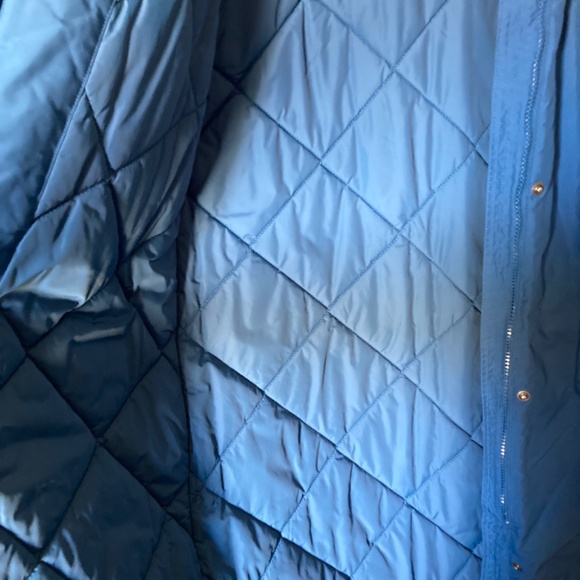 Vintage L.L. Bean Light Blue Hooded Long Women’s Coat M - Picture 7 of 9